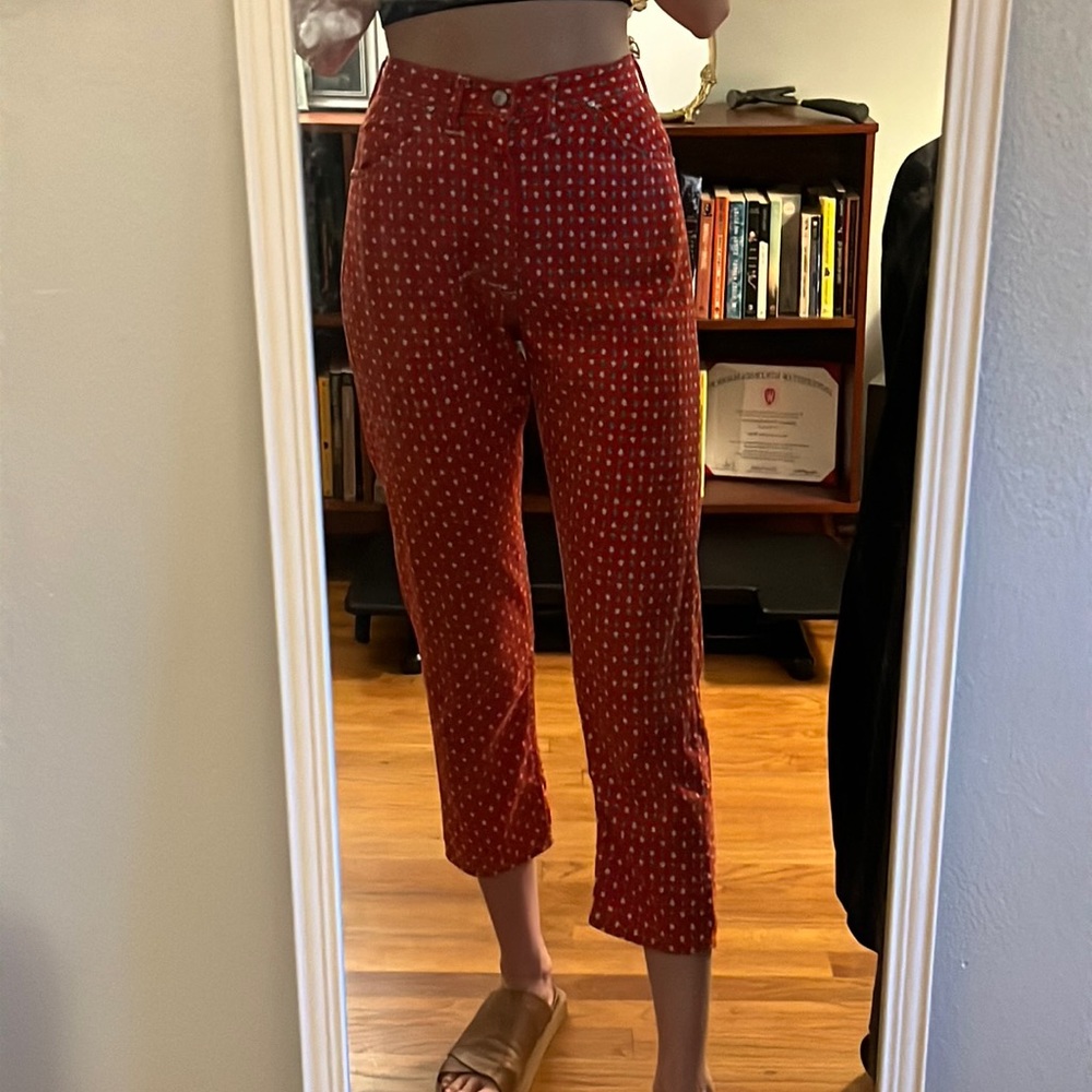 Vintage strawberry print pants